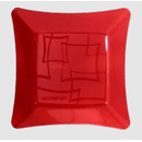 PRATO QUADRADO PEQUENO VERMELHO NEW WAVE 01 PCT X 10 UN.